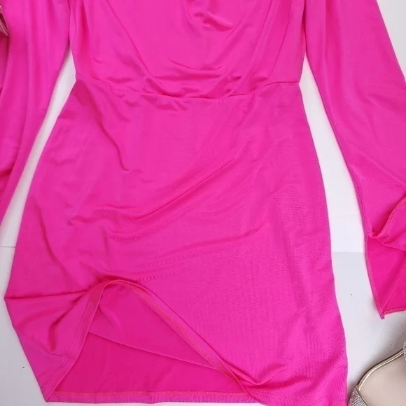 ASOS Pink Cowl Neck Slip Dress Sz 6 - Picture 5 of 11